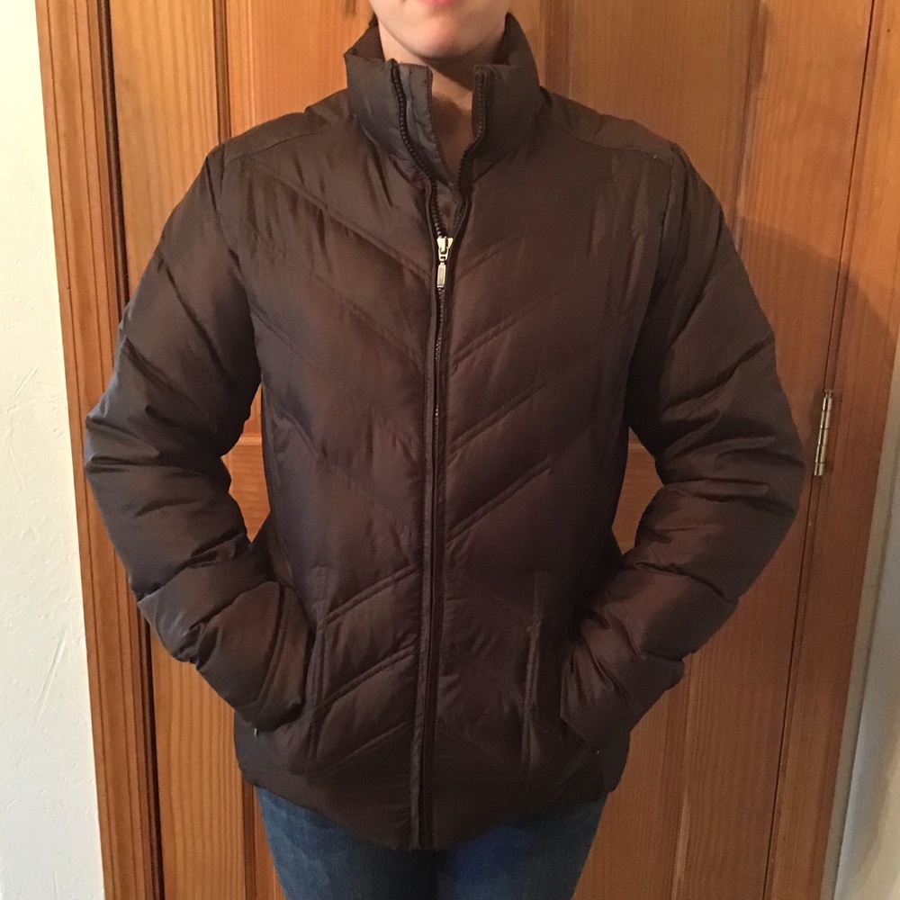 Chocolate Goose Down Eddie Bauer Adult Small Coat